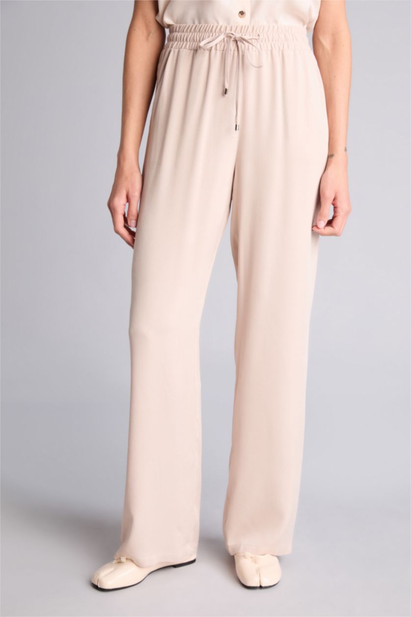 Kadın Taş Yüksek Bel Geniş Paça Belmando Pantolon