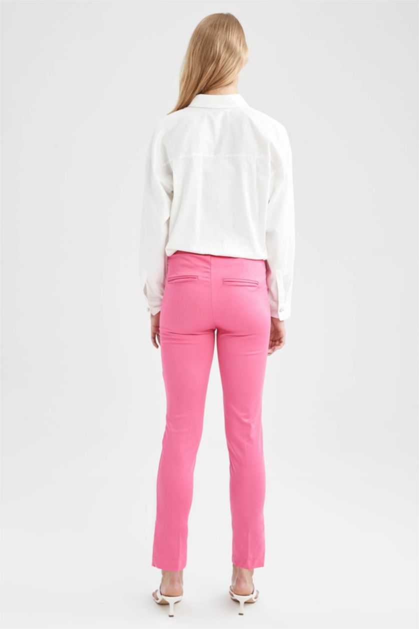 Женщины Розовый Брюки-сигареты Valentina прямого кроя