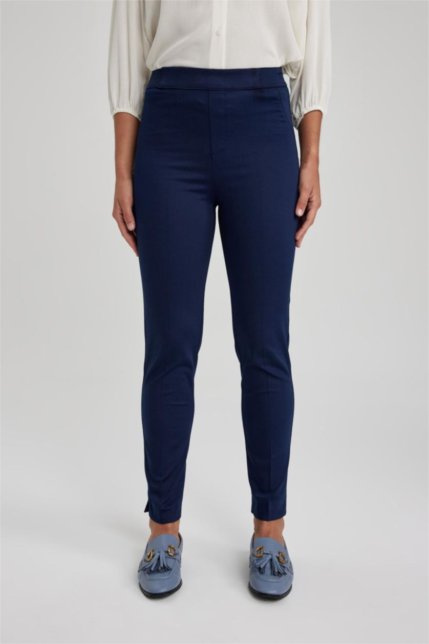 Женская Синий Брюки-сигареты Valentina прямого кроя