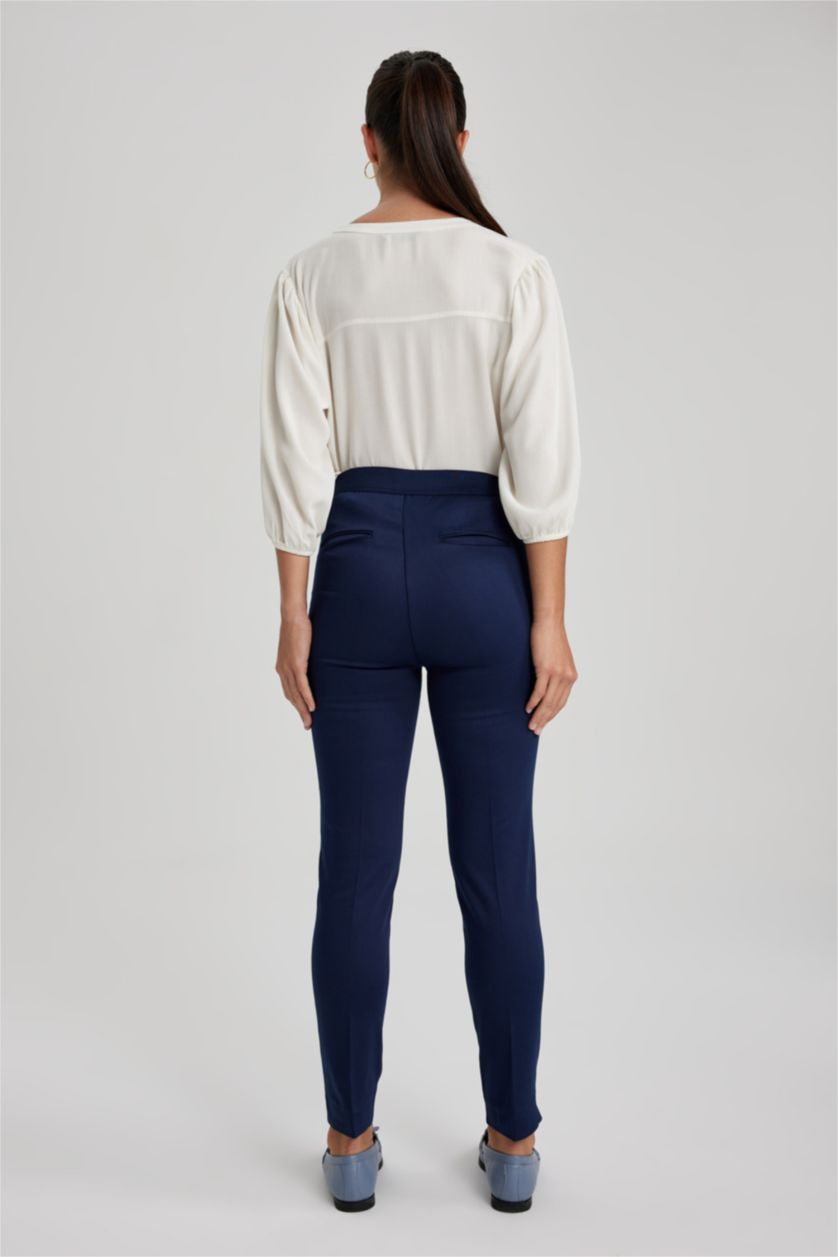 Женская Синий Брюки-сигареты Valentina прямого кроя