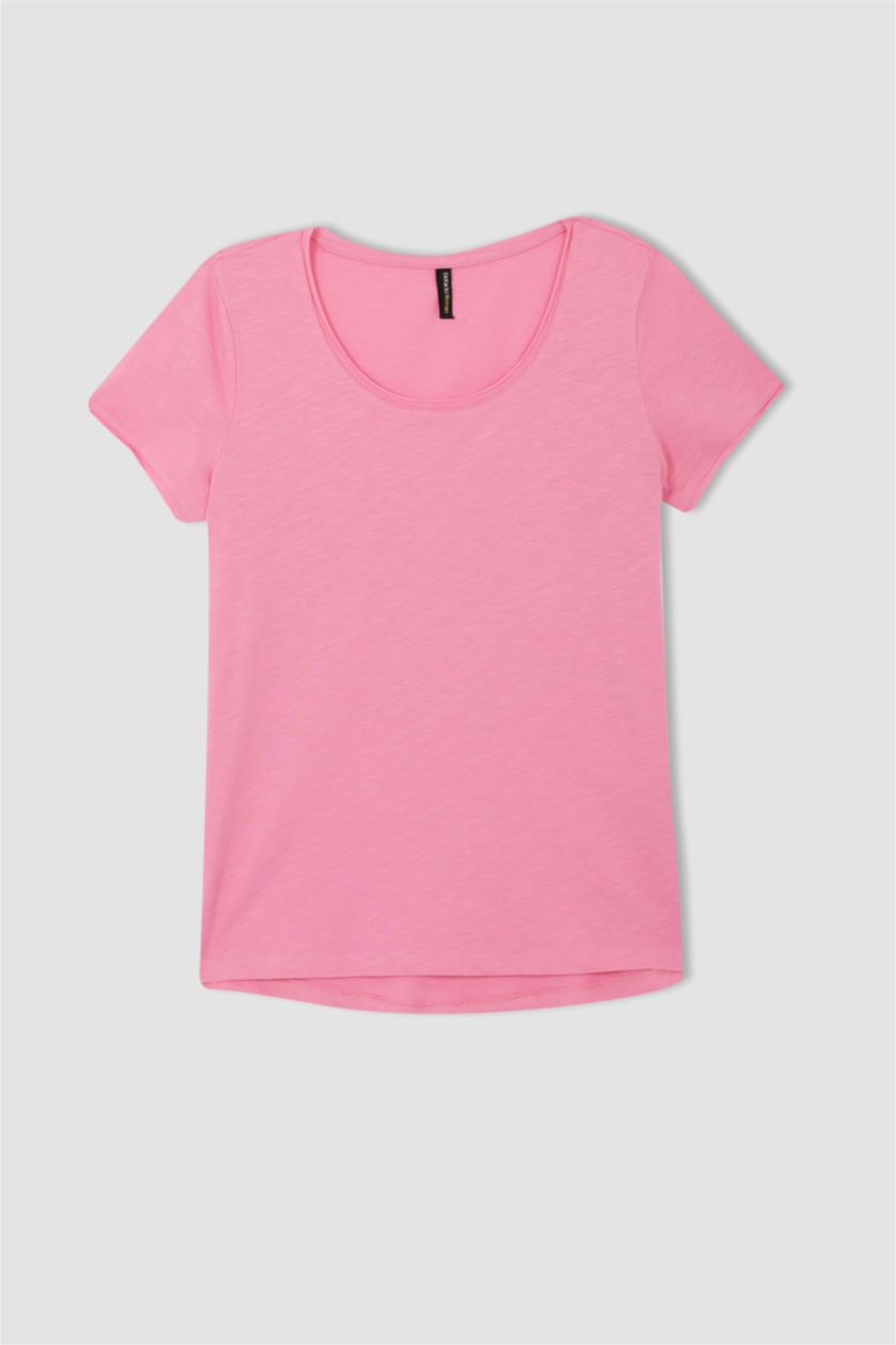 WOMAN Pink Relax Fit Short Sleeve T-Shirt