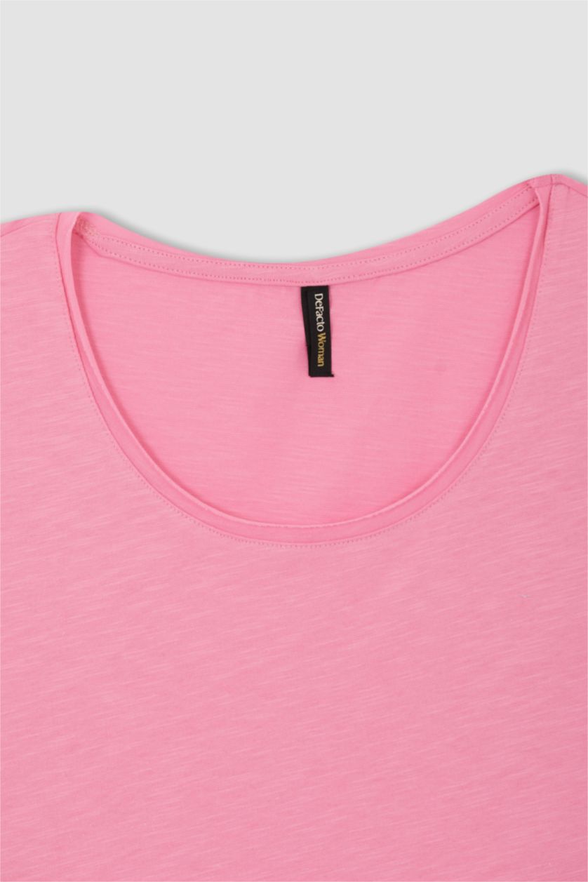 WOMAN Pink Relax Fit Short Sleeve T-Shirt