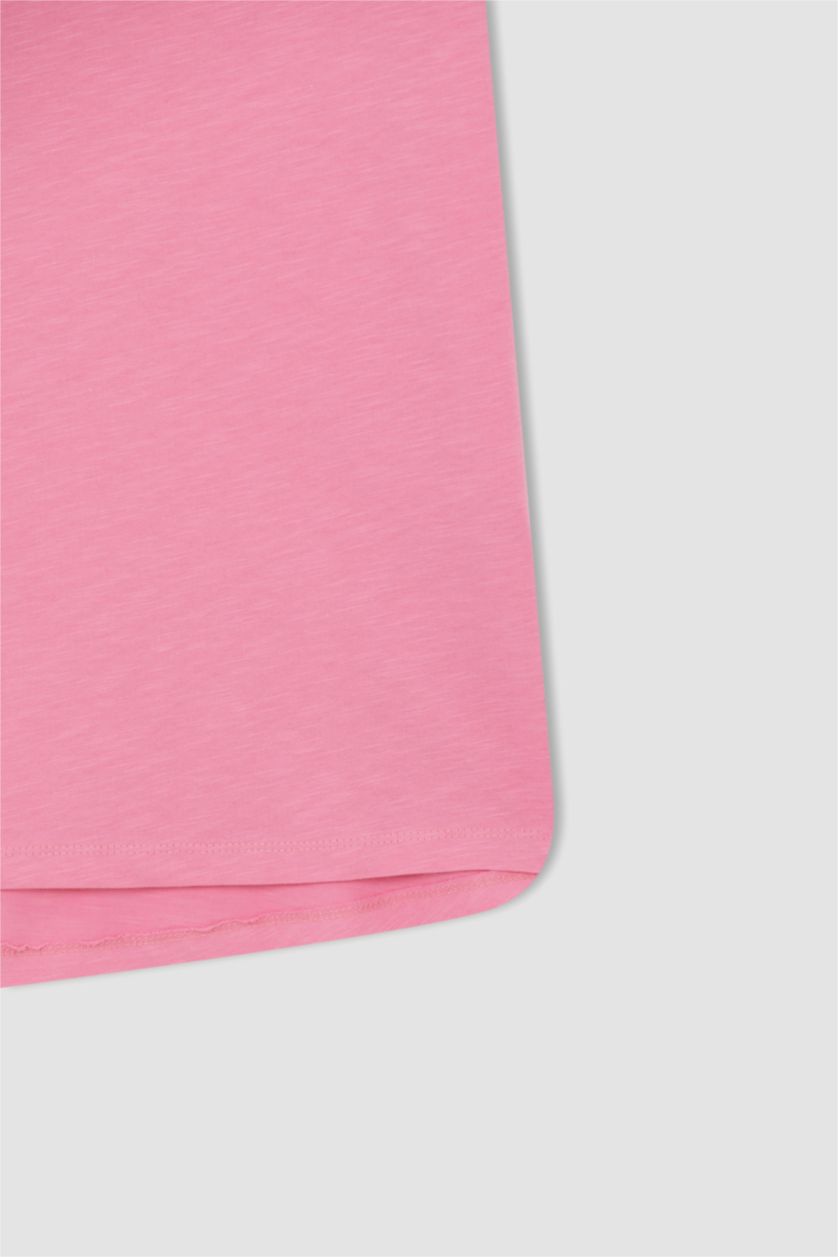 WOMAN Pink Relax Fit Short Sleeve T-Shirt