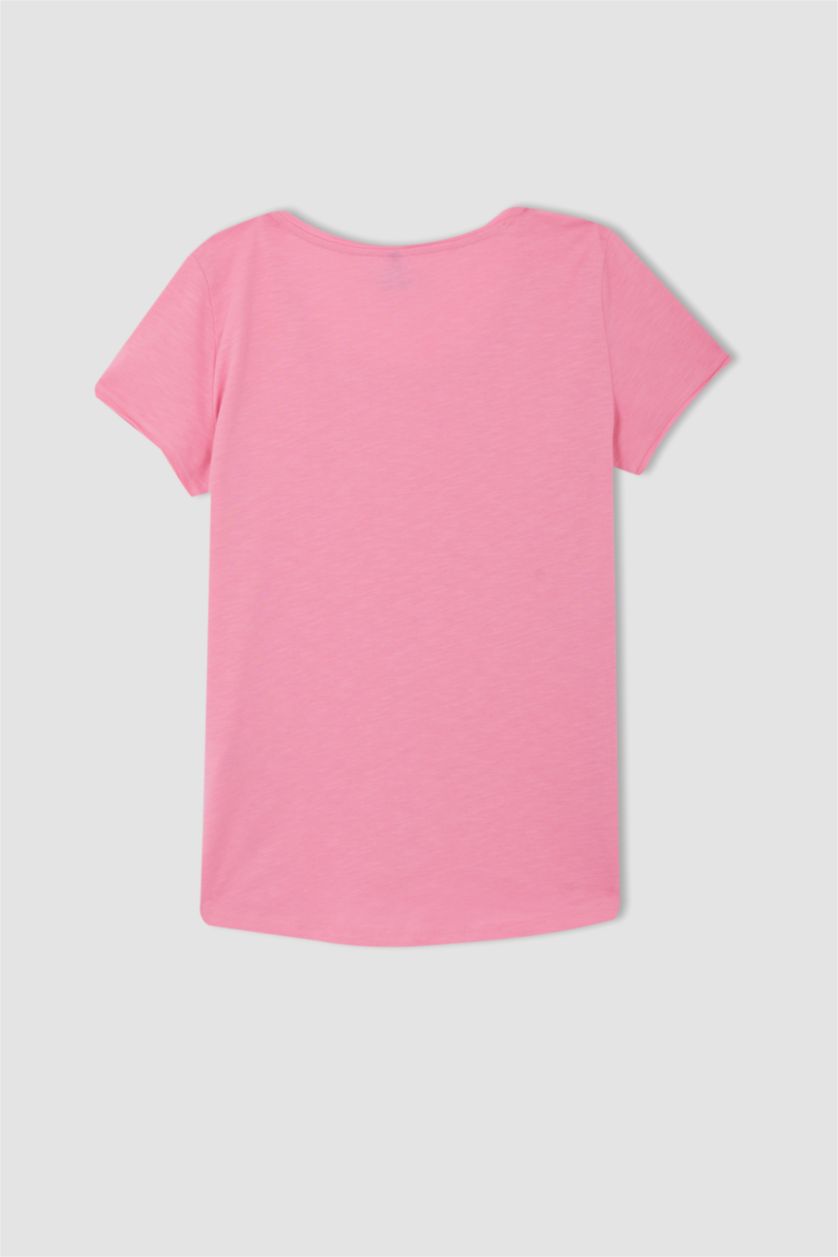 WOMAN Pink Relax Fit Short Sleeve T-Shirt
