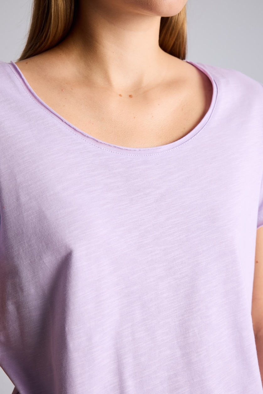 Women Lilac Regular Fit Short Sleeve T-Shirt