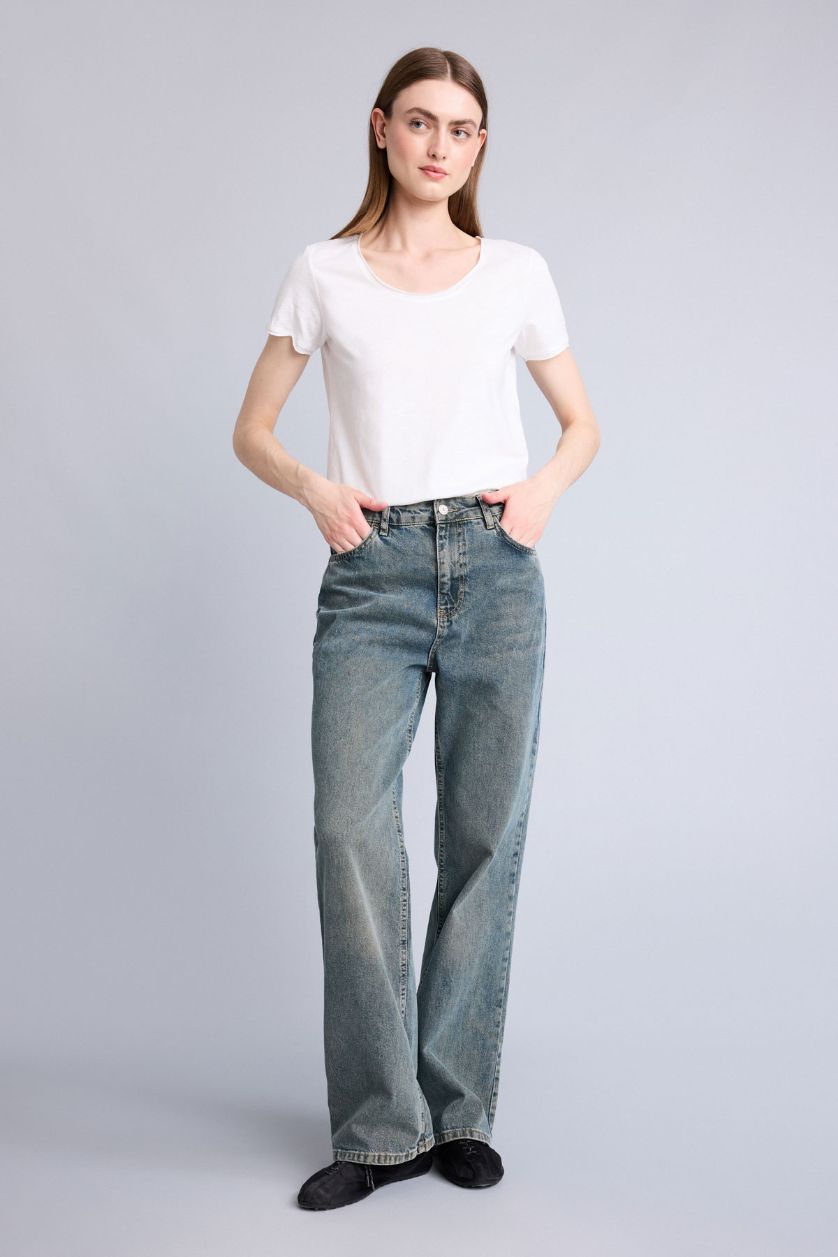 Kadın Beyaz Kısa kollu Tişört