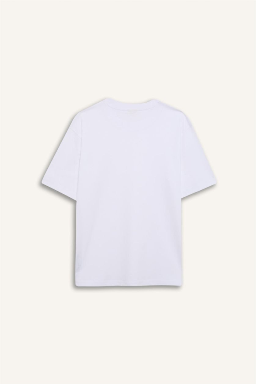 BOYS & TEENS White Boy Regular Fit Crew Neck Short Sleeve T-Shirt