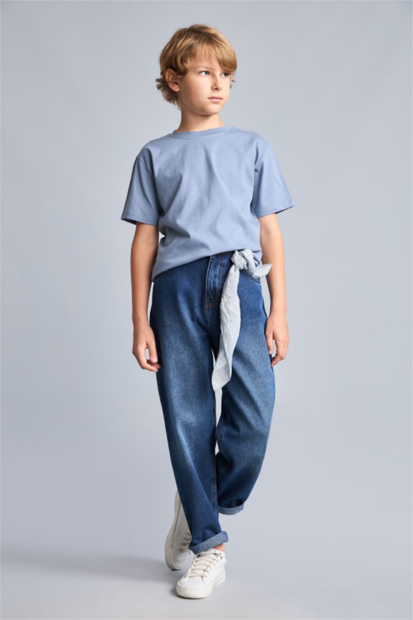 Young Boys - Teen Boys Grey Regular Fit Short Sleeve T-Shirt