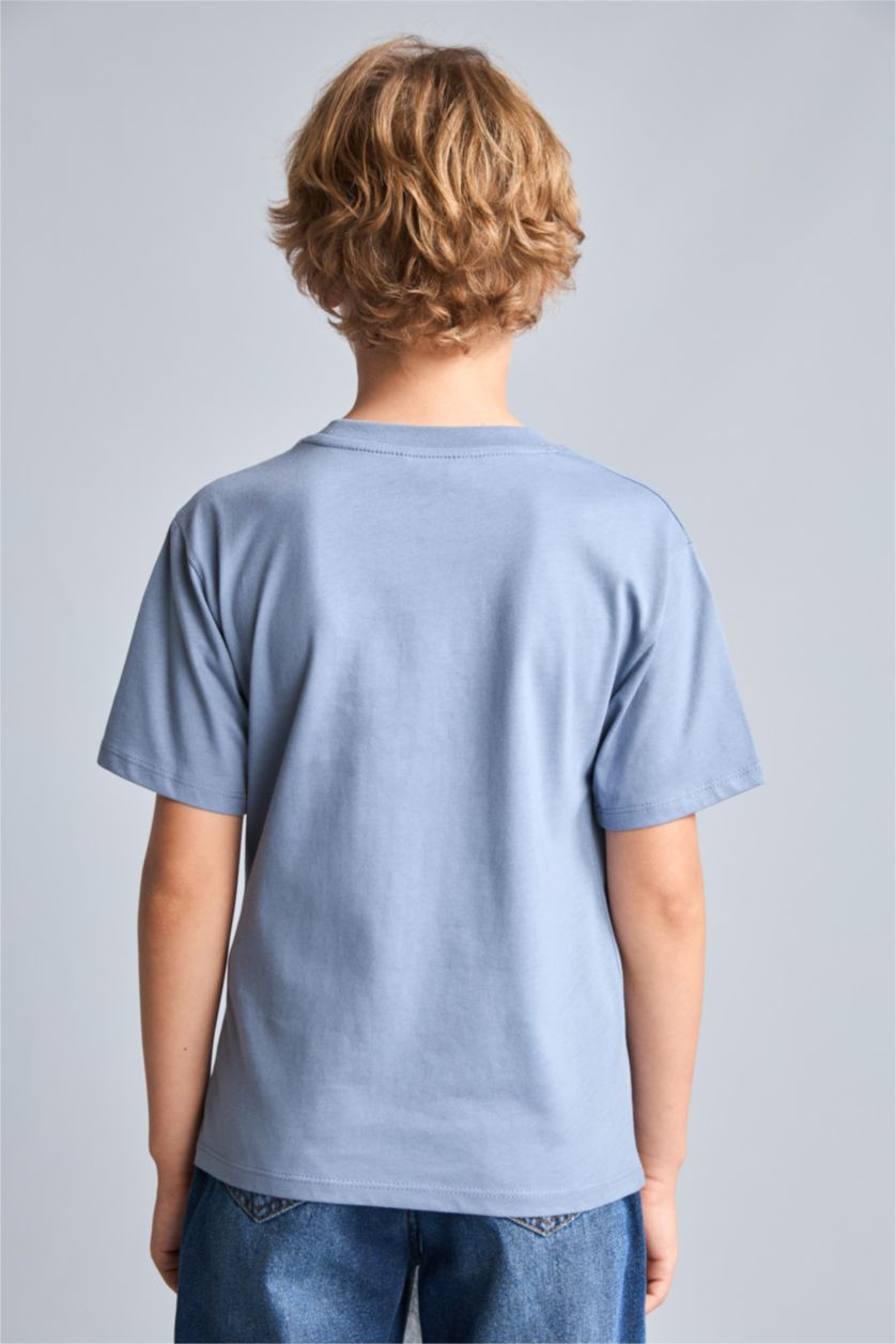 Young Boys - Teen Boys Grey Regular Fit Short Sleeve T-Shirt