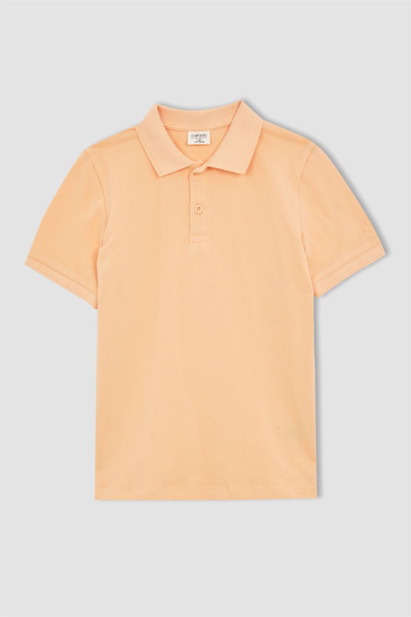 Erkek Çocuk - Genç Erkek Somon Erkek Çocuk Basic Kısa Kollu Pike Polo Tişört