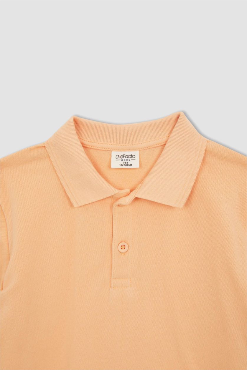 Erkek Çocuk - Genç Erkek Somon Erkek Çocuk Basic Kısa Kollu Pike Polo Tişört