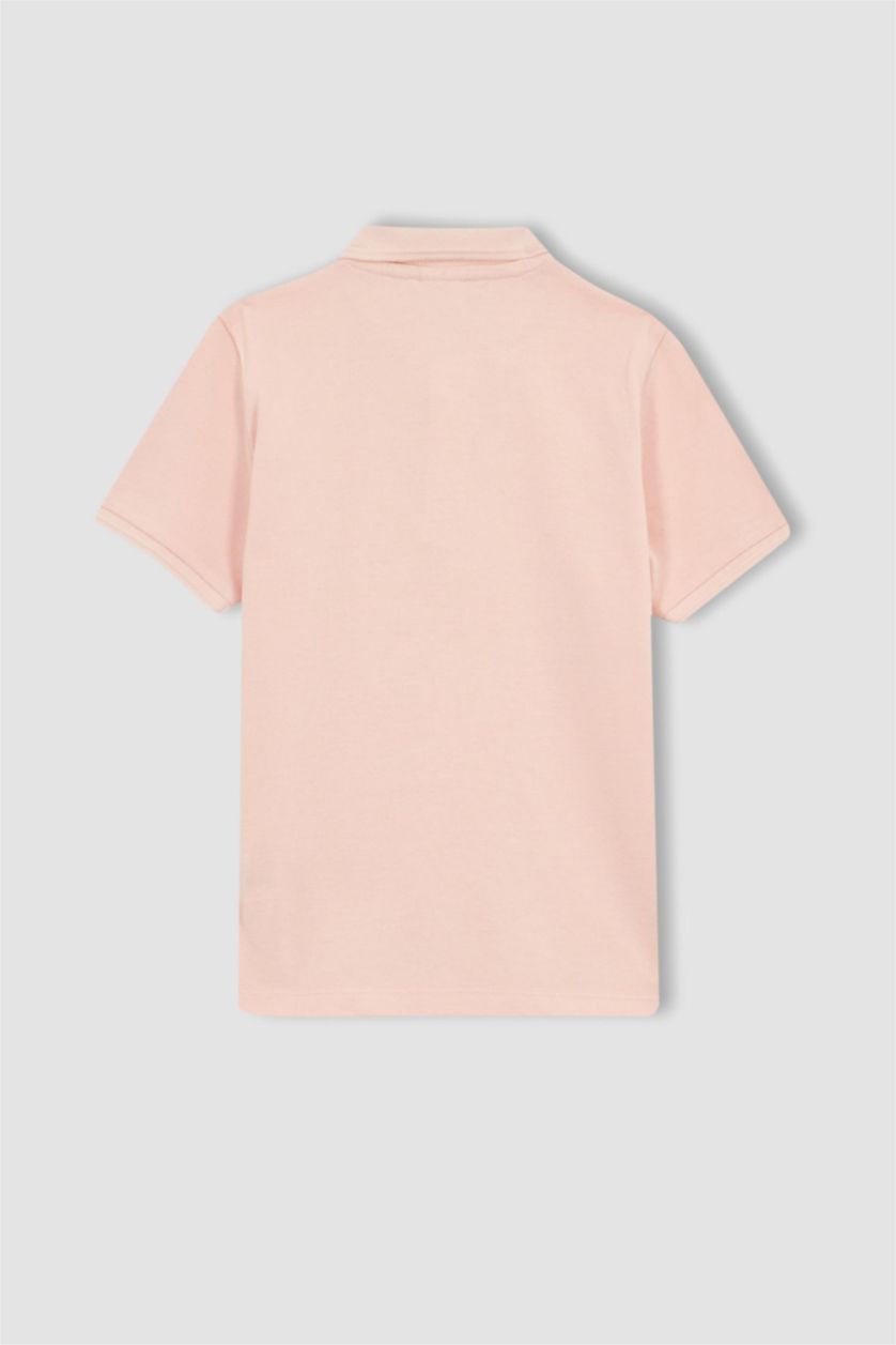 Хлопчачий Рожевий Футболка поло з коротким рукавом Дитячий день Піке для хлопчиків