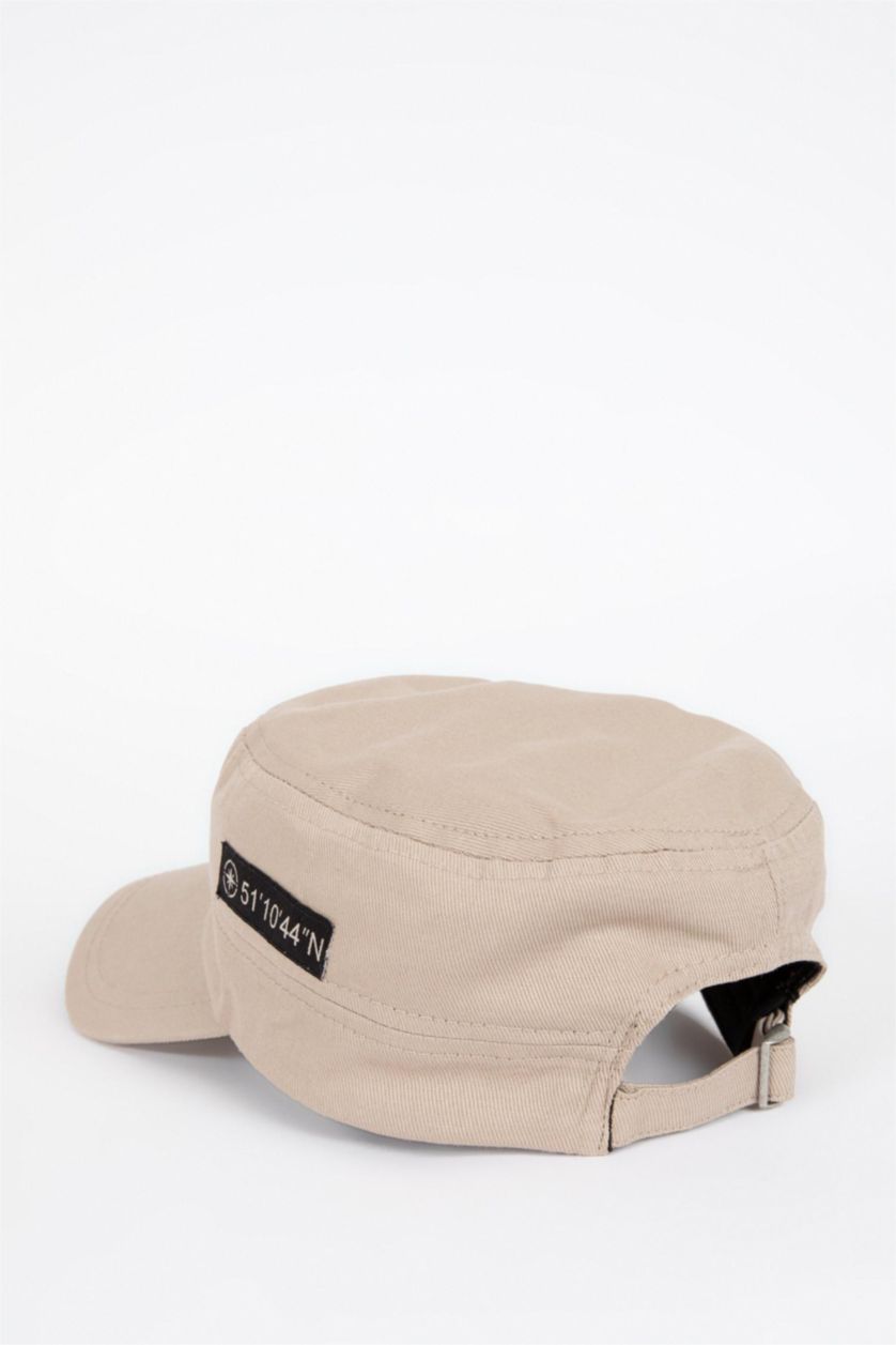 MAN Beige Men Cotton Cap Hat