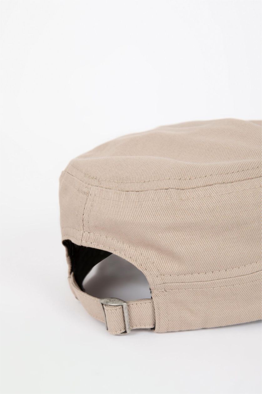 MAN Beige Men Cotton Cap Hat