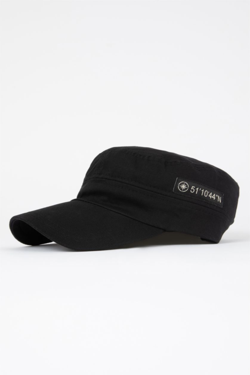 رجالي أسود قبعة كاب قطن رجالي