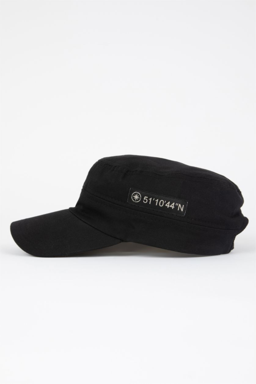 رجالي أسود قبعة كاب قطن رجالي