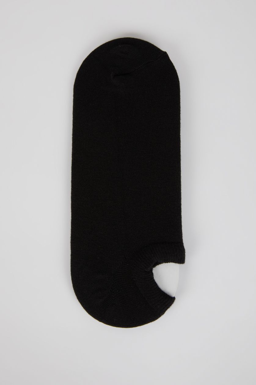 Erkek Siyah Erkek Görünmez 3'lü Pamuklu Sneaker Çorap