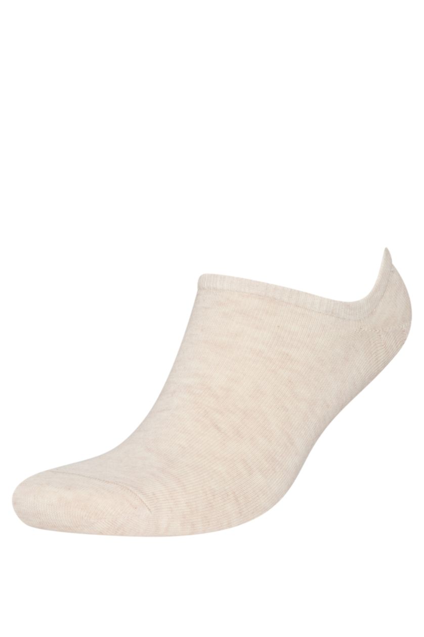 Erkek Camel Erkek Basıc Düz Görünmez 3'lü Pamuklu Sneaker Çorap