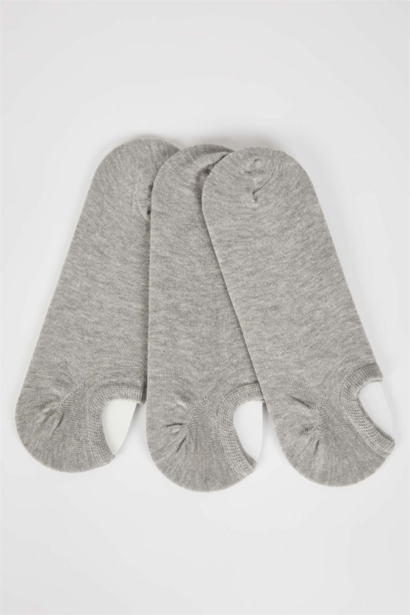 MAN Grey Men's Cotton 3-pack Sneaker Socks