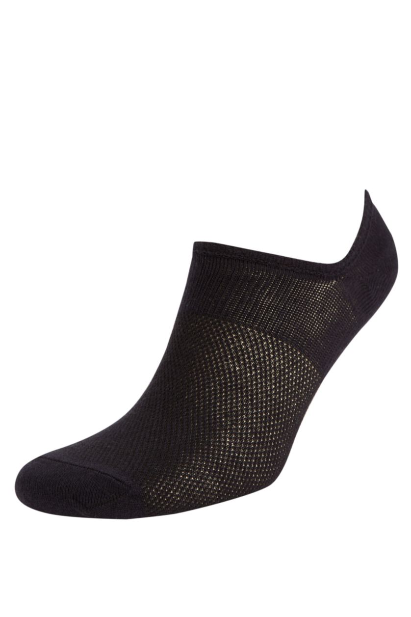 Erkek Siyah 5'li Pamuklu Sneaker Çorap