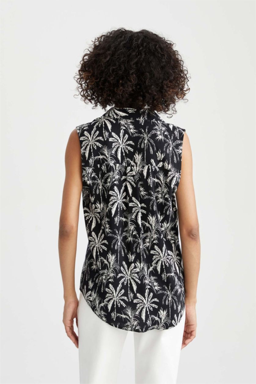 Женщины Черный Рубашка без рукавов стандартного кроя для женщин