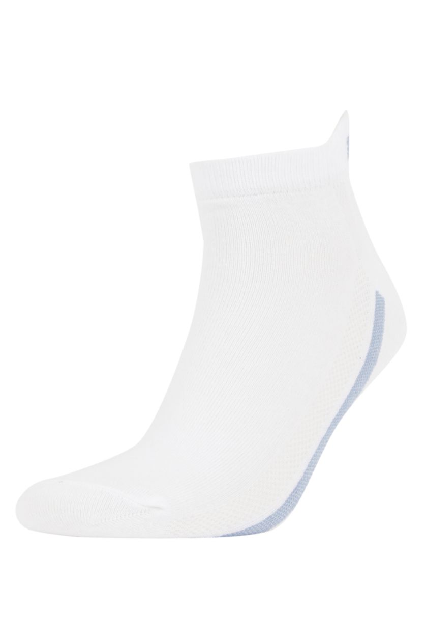 Erkek Kırık Beyaz Erkek 3'lü Pamuklu Patik Çorap