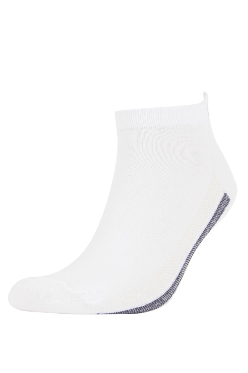 Erkek Kırık Beyaz Erkek 3'lü Pamuklu Patik Çorap