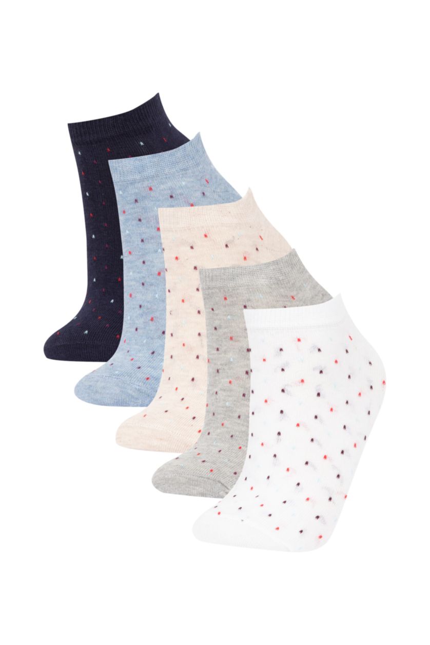 WOMAN MIXED Patterned 5 Pack Booties Socks