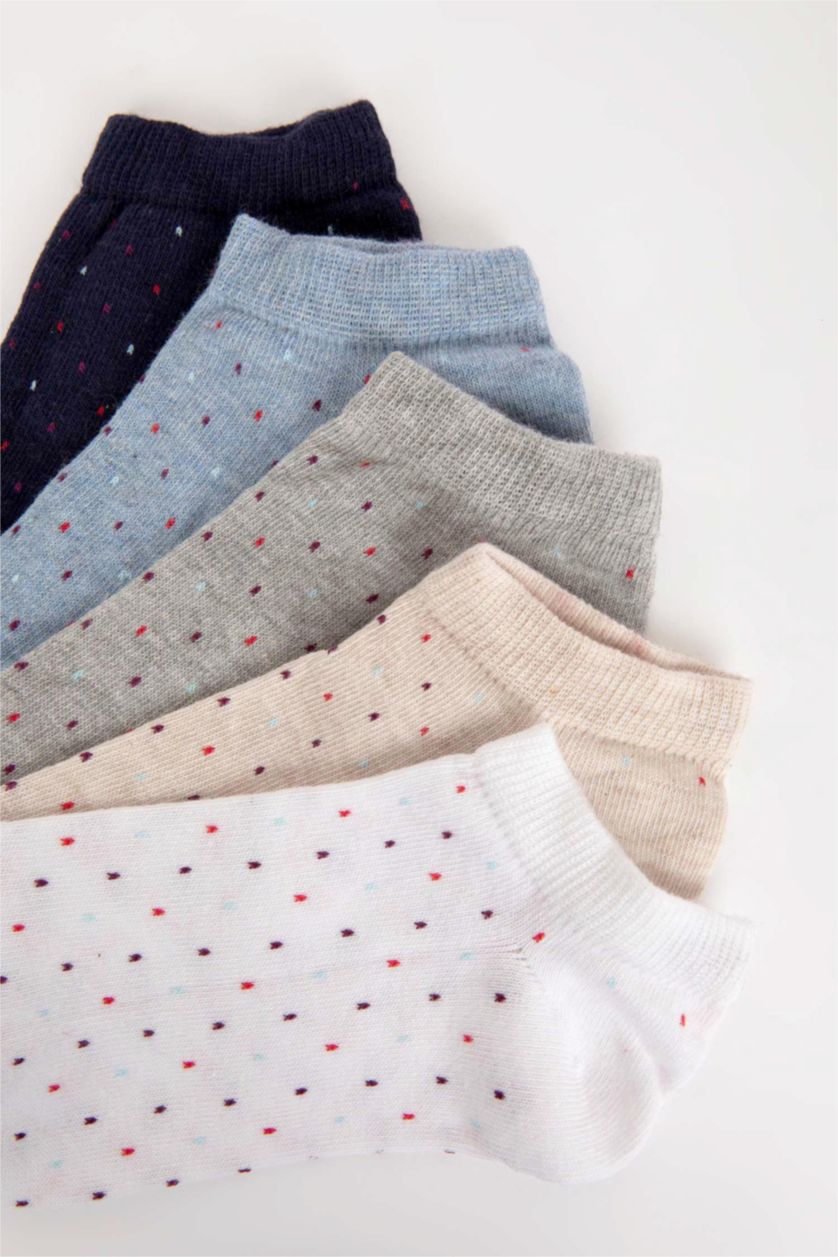 WOMAN MIXED Patterned 5 Pack Booties Socks