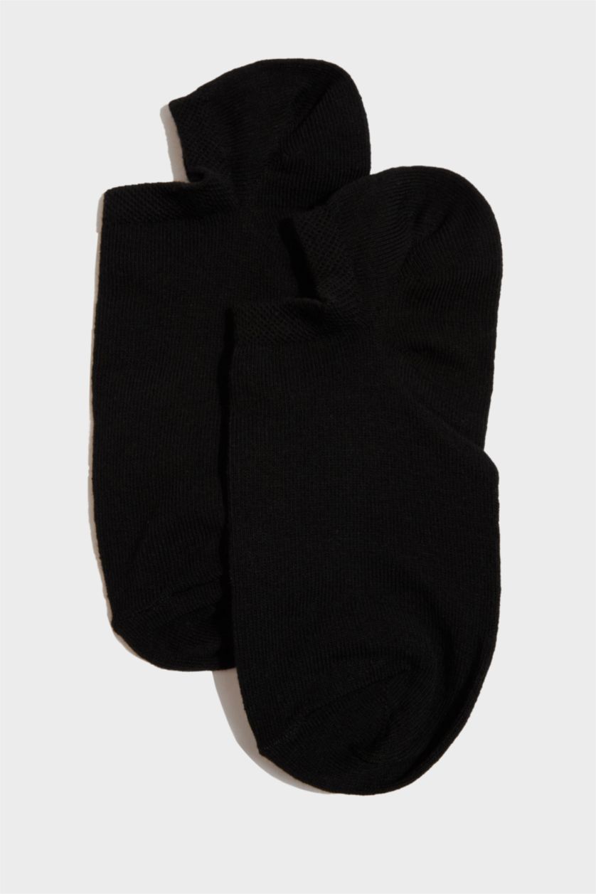 Kadın Siyah Kadın Pamuklu 3'lü Sneaker Çorap