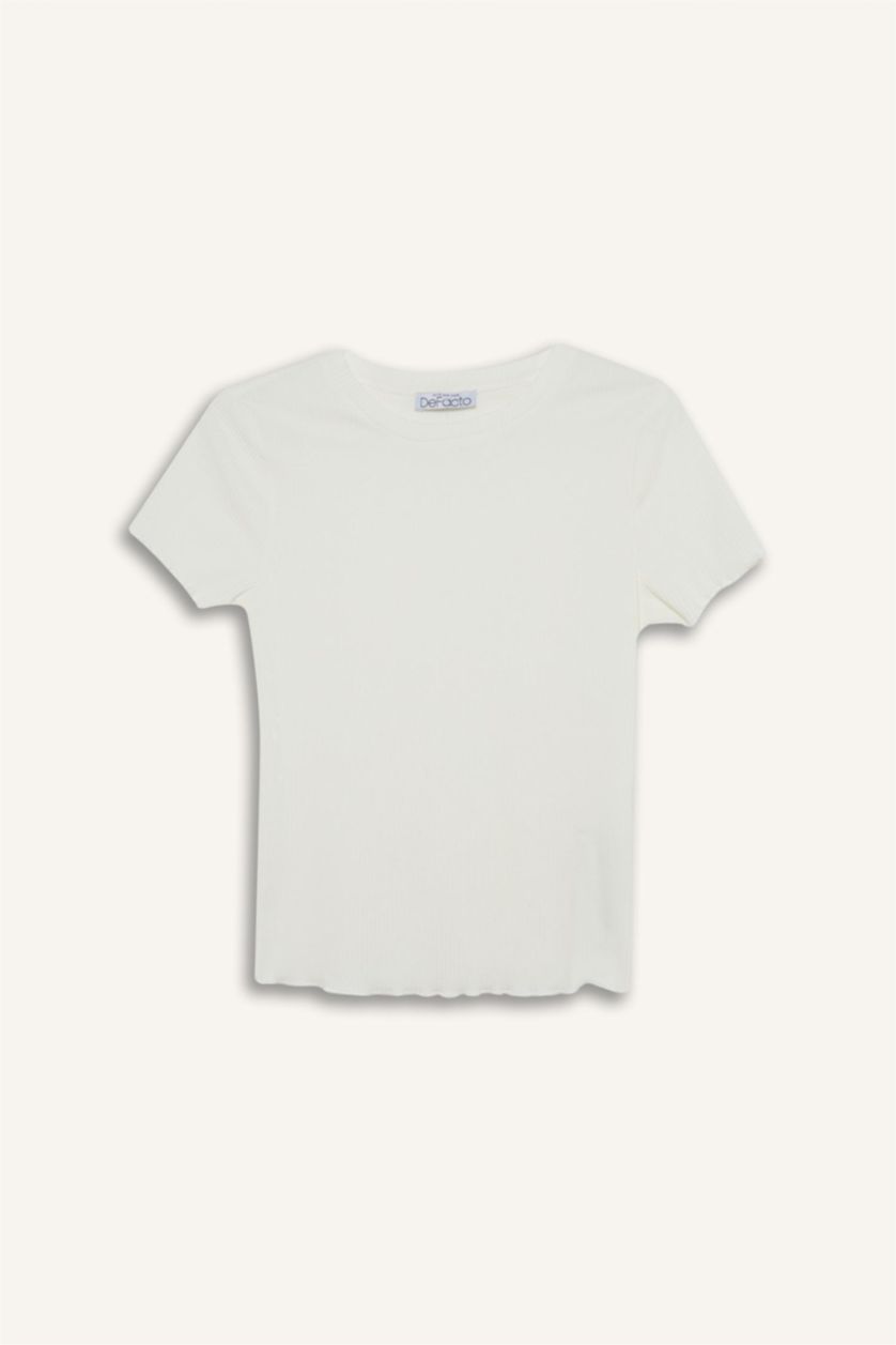 WOMAN White Slim Fit Camisole Short Sleeve T-Shirt