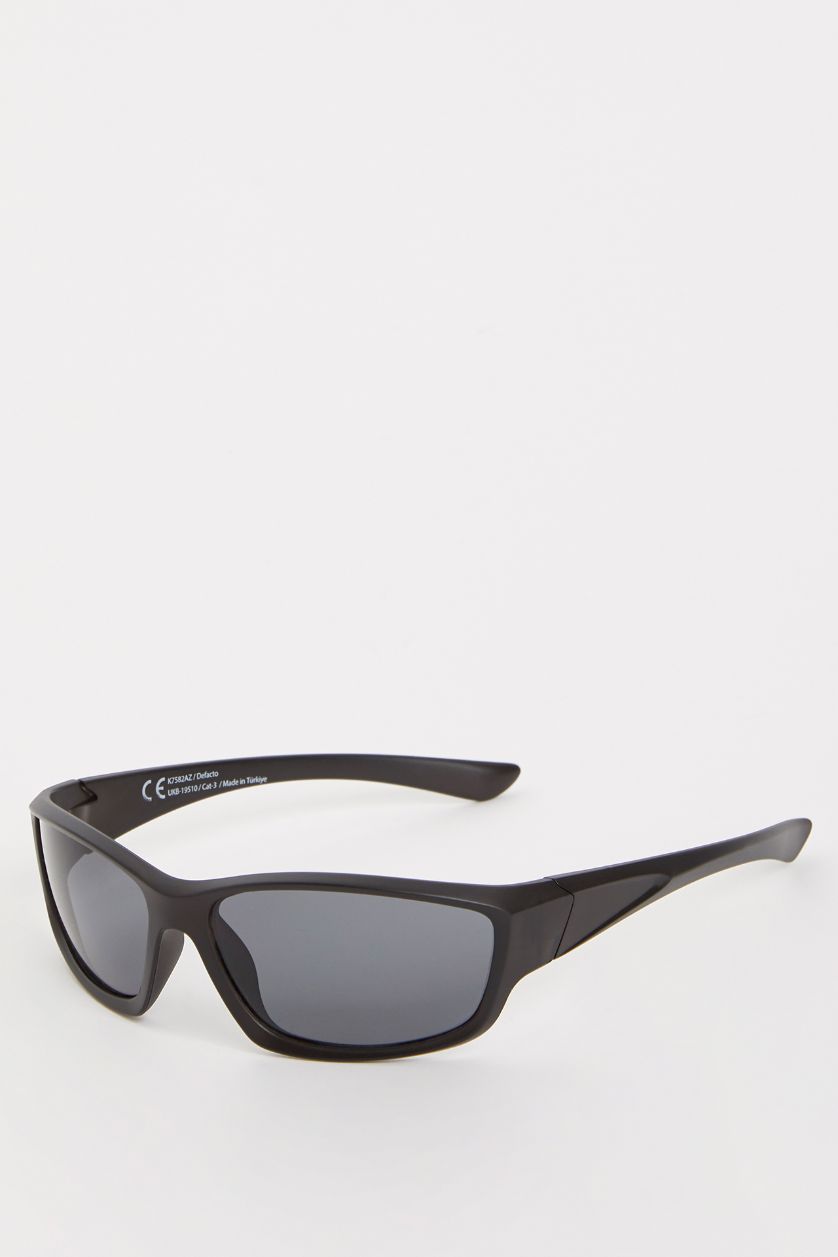 FEMME Noir Lunettes de soleil à monture épaisse