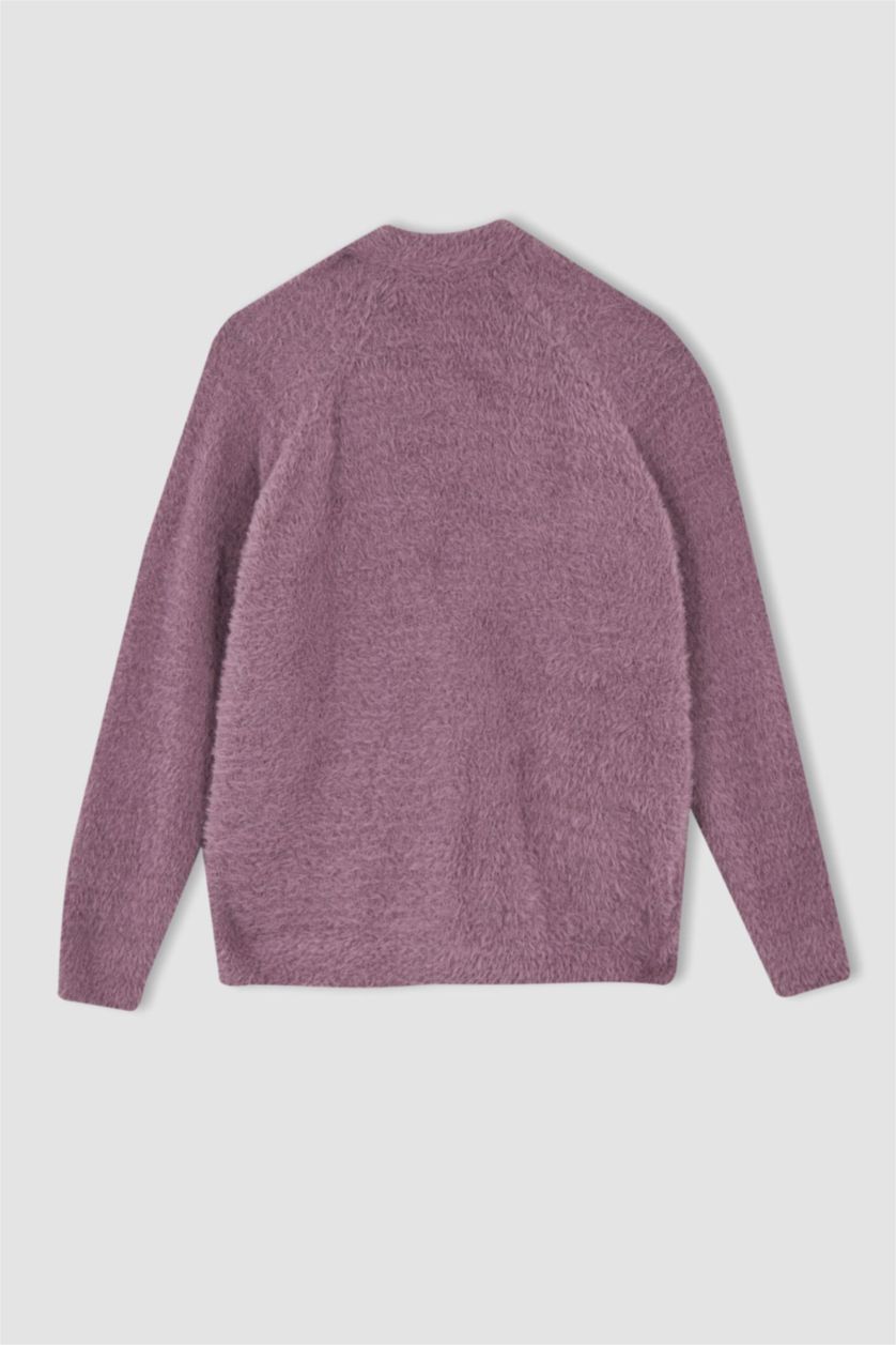 نساء وردي جاكيت قطيفة اوفر سايز بياقة V