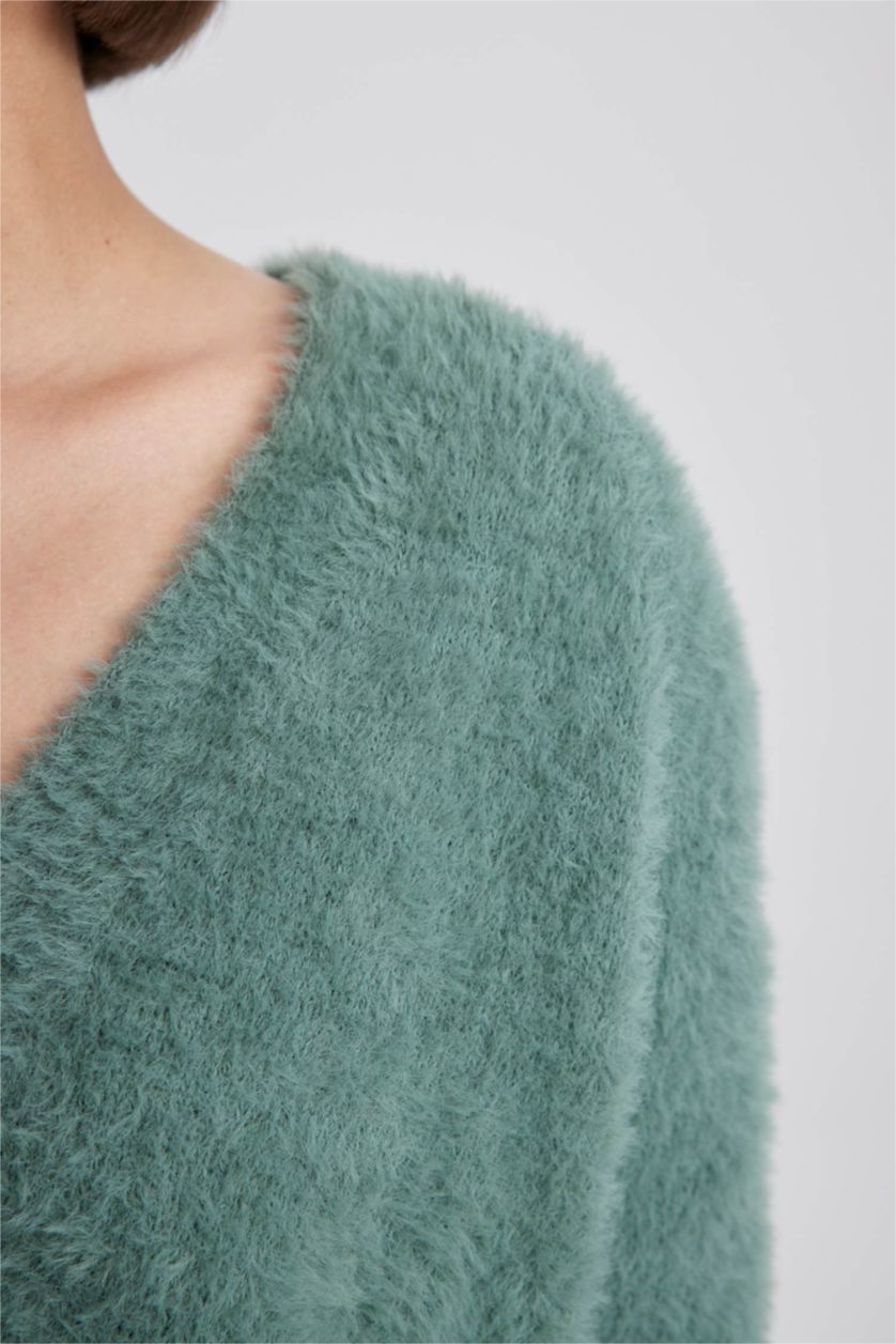 Kadın Açık Yeşil Oversıze Triko