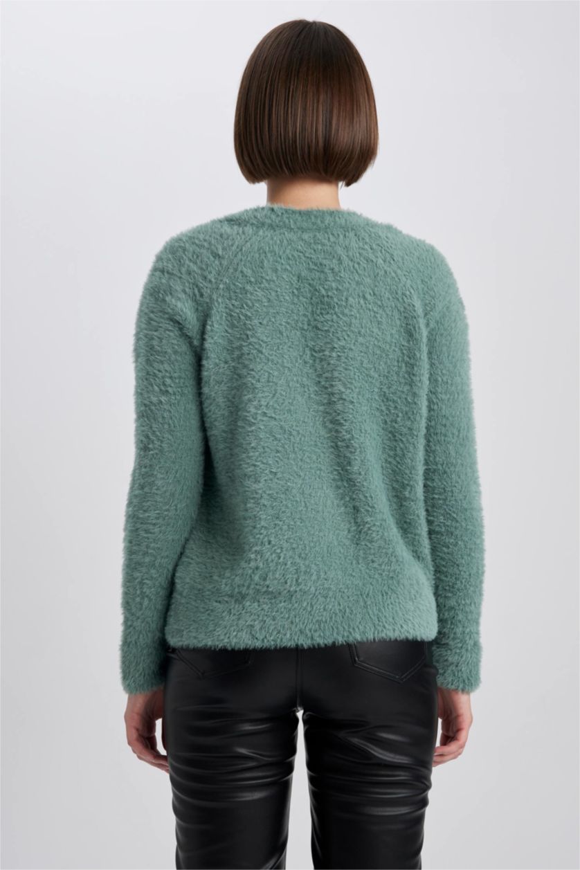 Kadın Açık Yeşil Oversıze Triko