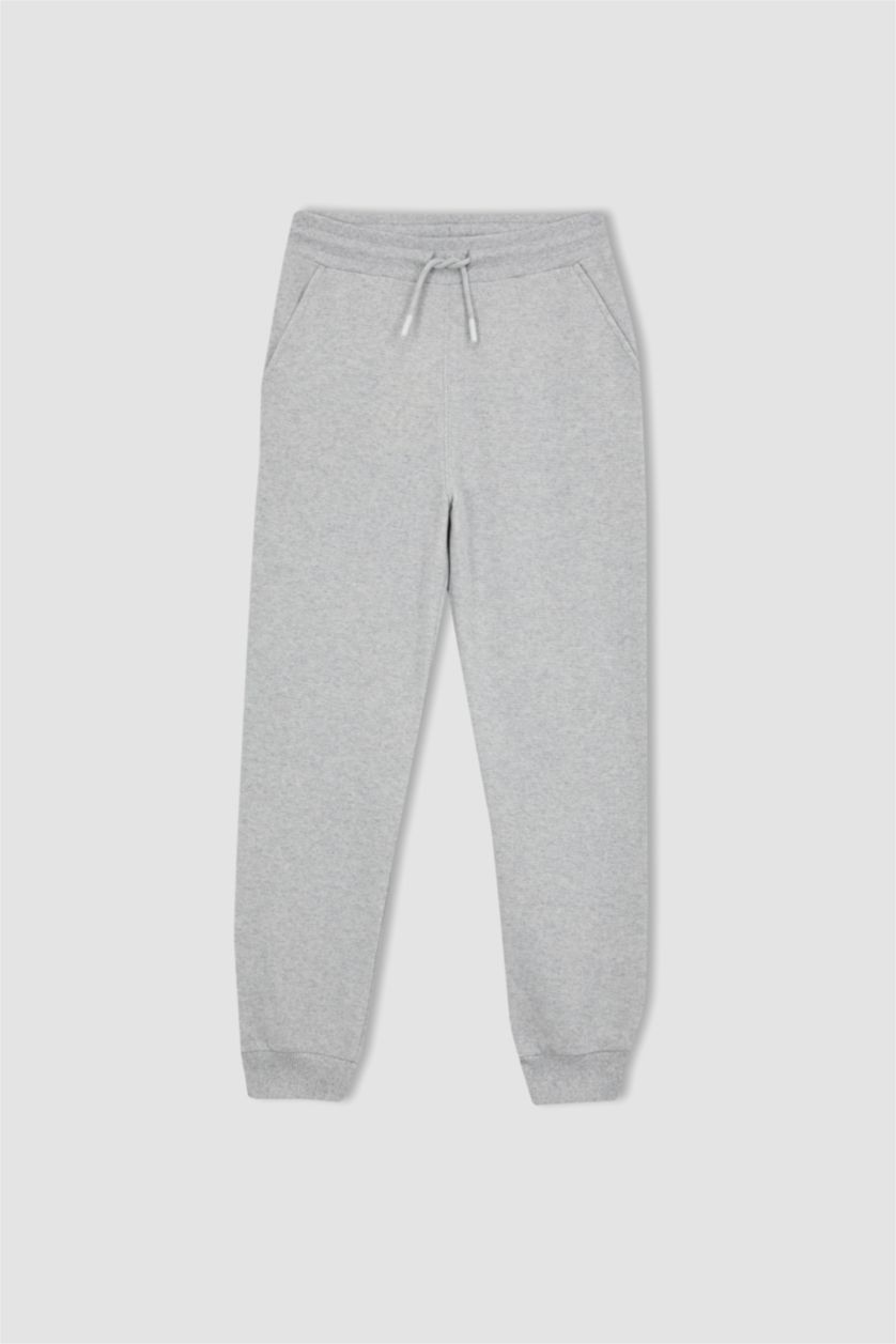 BOYS & TEENS Light Grey Melange بنطلون قصة عادية