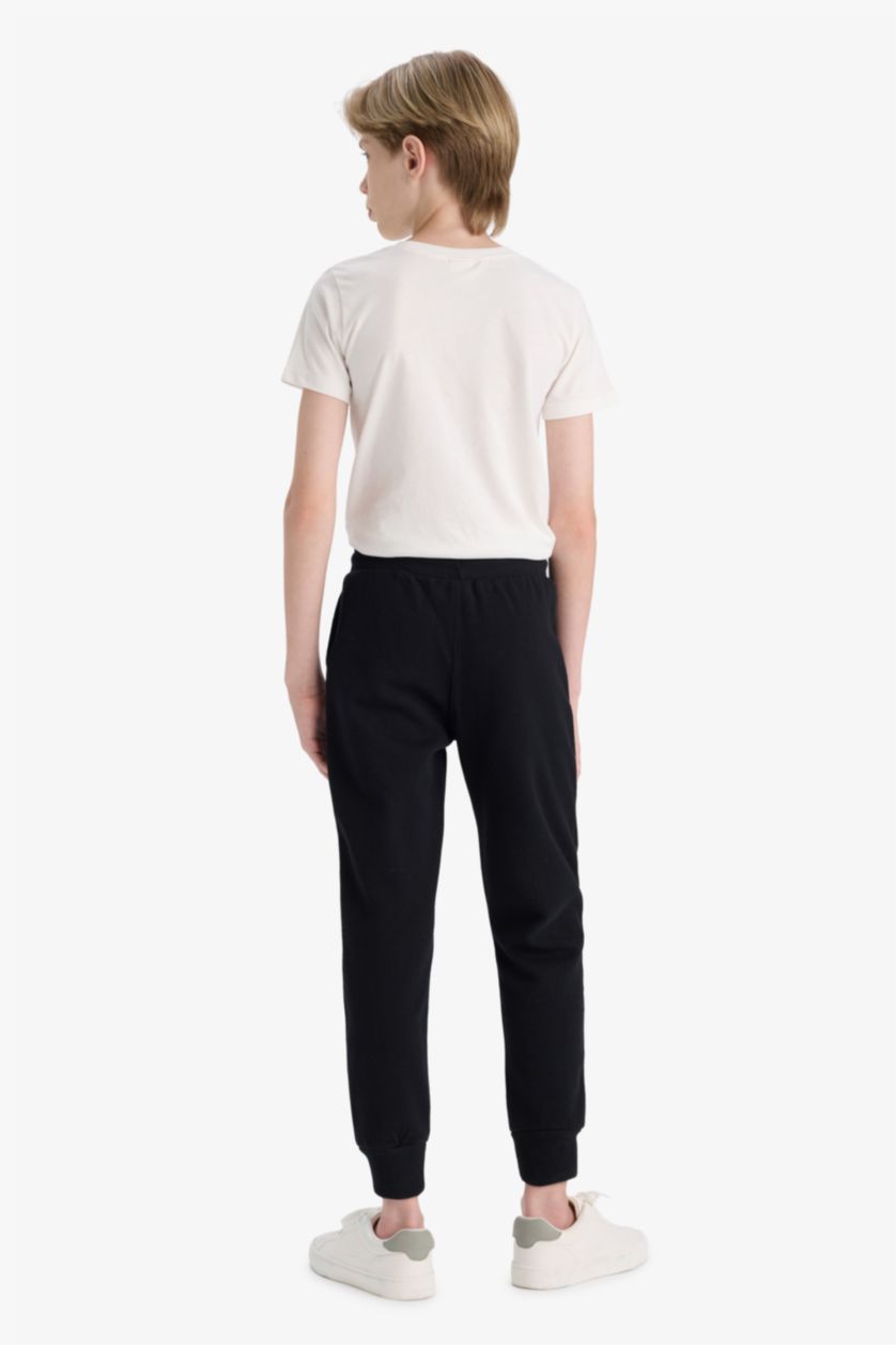 أولادي أسود بنطلون سويت بانتس جوجر اولادي قصة عادية