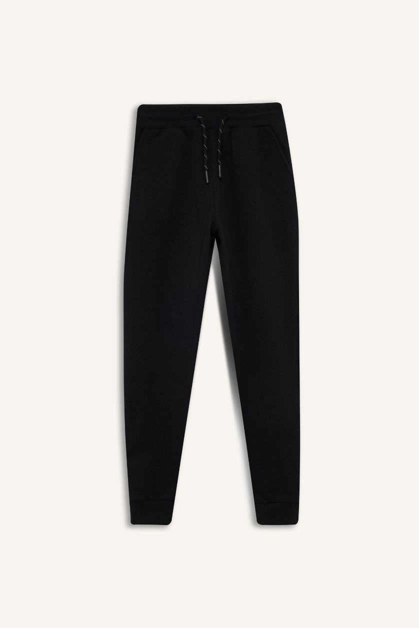 أولادي أسود بنطلون سويت بانتس جوجر اولادي قصة عادية