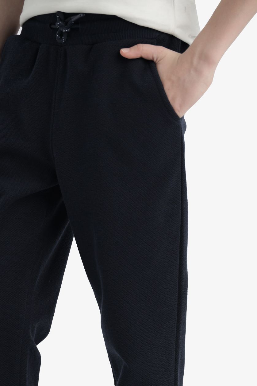 Erkek Çocuk - Genç Erkek Lacivert Beli Lastikli Okul Jogger Eşofman Altı Erkek Çocuk