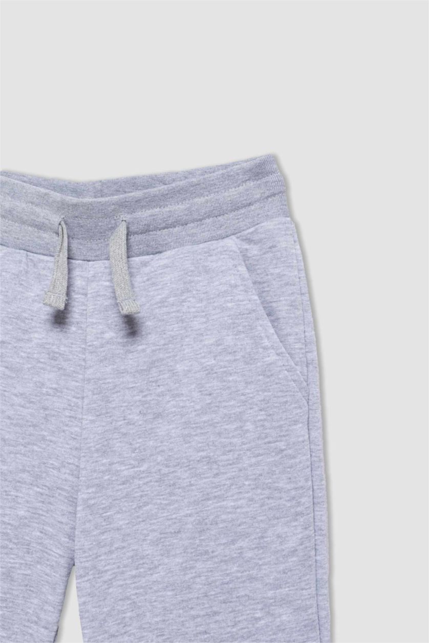 BOYS & TEENS Grey Melange Regular Fit Trousers