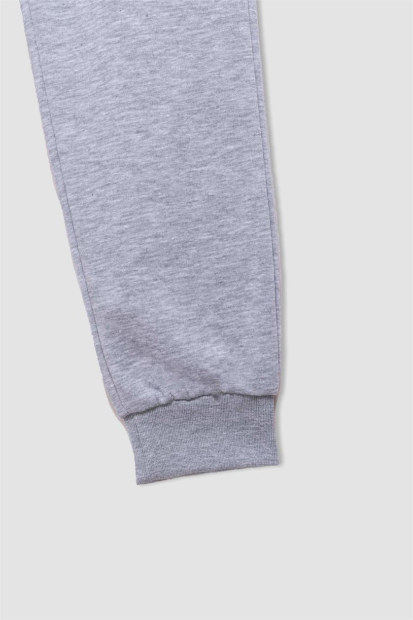 BOYS & TEENS Grey Melange Regular Fit Trousers