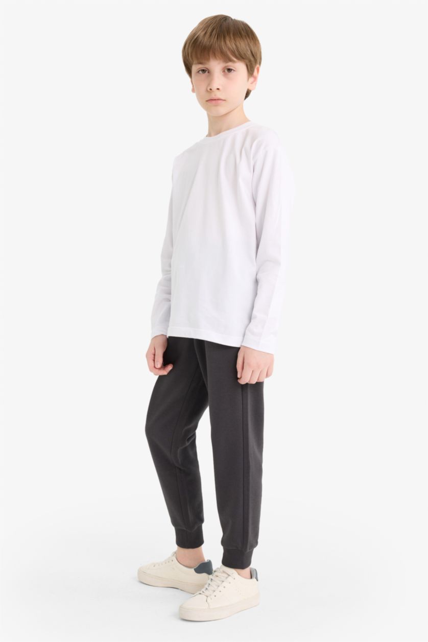 BOYS & TEENS Dark Anthracite Boy Elastic Waist Jogger Sweatpants