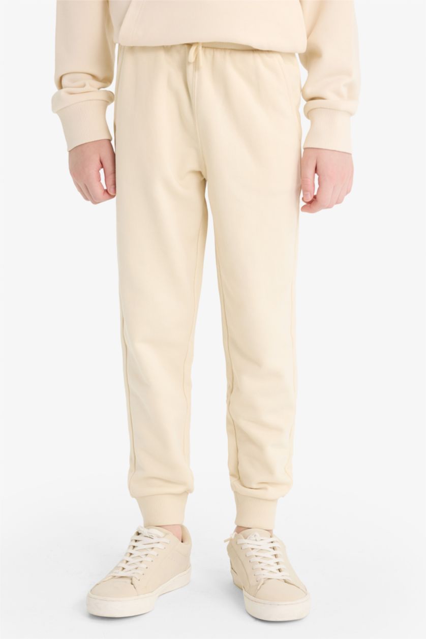 أولاد اللون الحجري Boy Elastic Waist Jogger Sweatpants