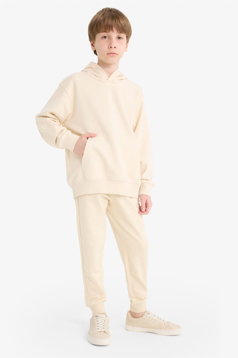 أولاد اللون الحجري Boy Elastic Waist Jogger Sweatpants