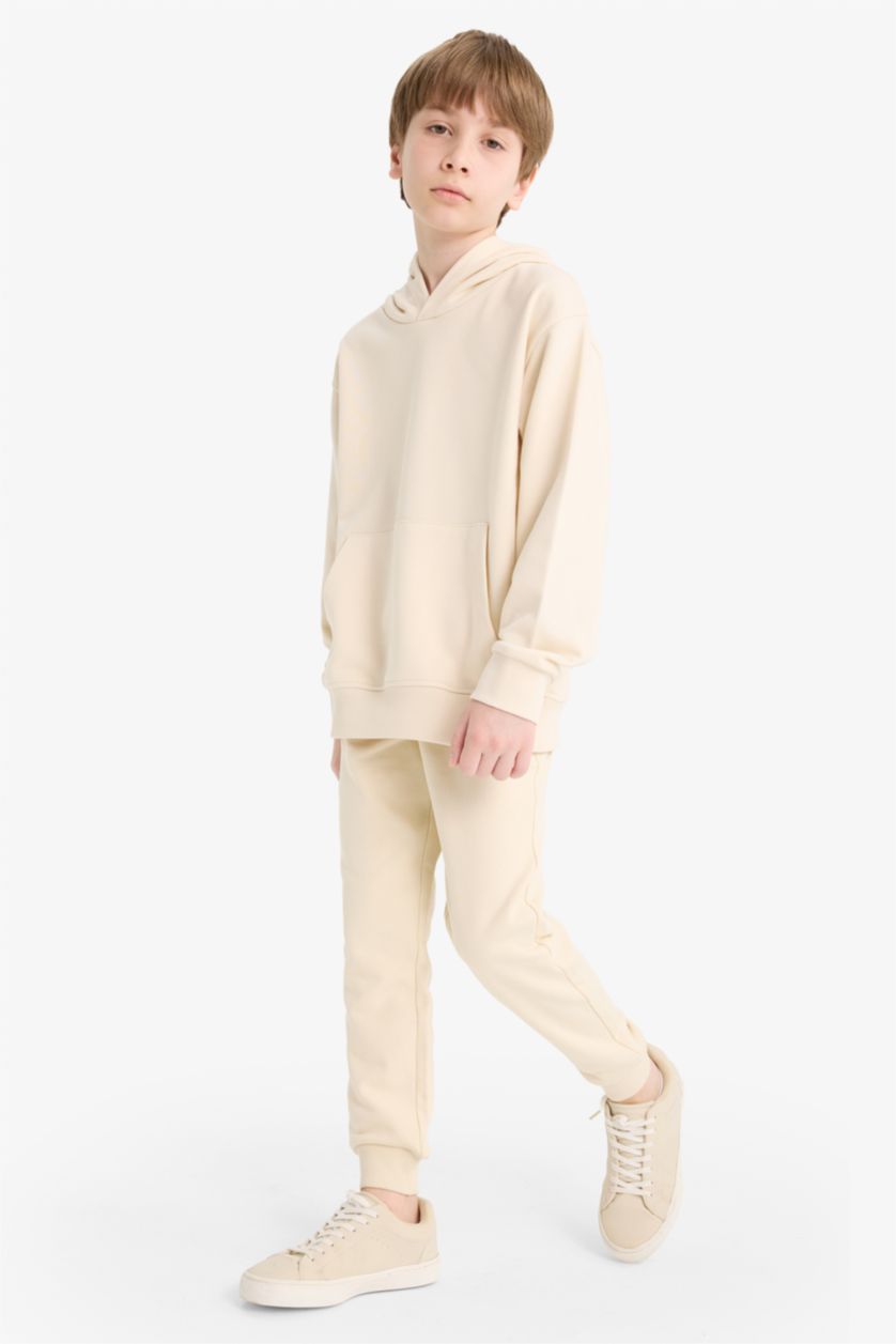 أولاد اللون الحجري Boy Elastic Waist Jogger Sweatpants