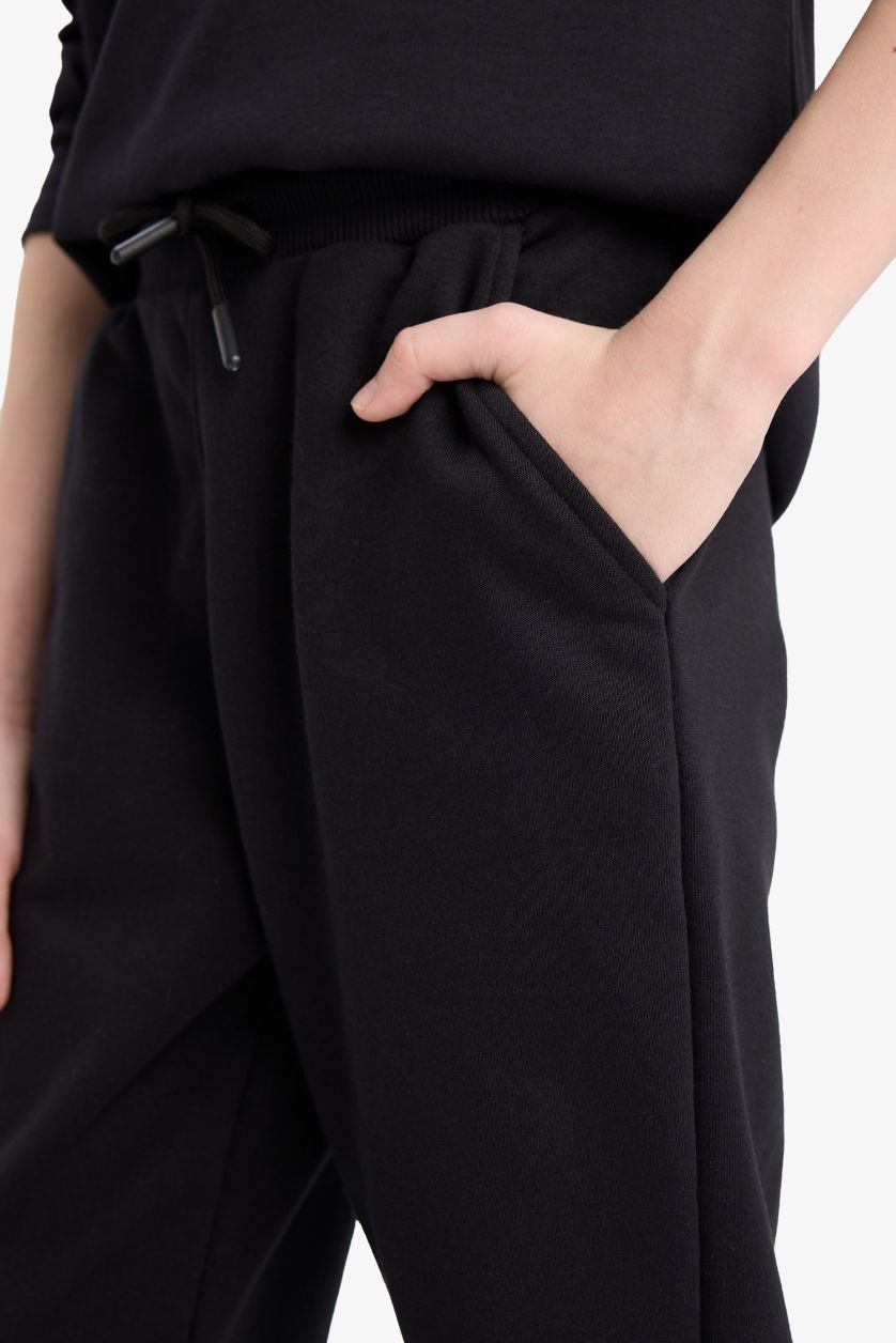 Erkek Çocuk - Genç Erkek Siyah Beli Lastikli Okul Jogger Eşofman Altı Erkek Çocuk