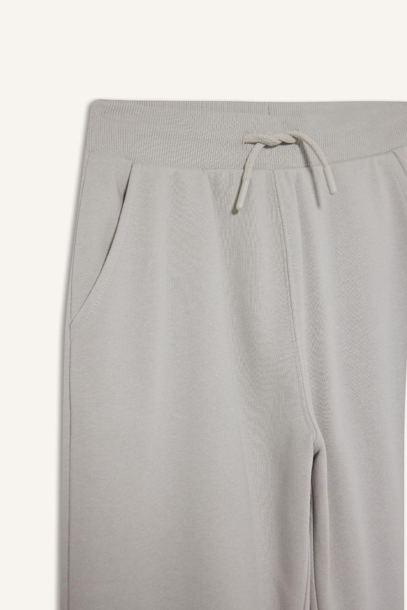 Erkek Çocuk - Genç Erkek Açık Gri Beli Lastikli Jogger Eşofman Altı Erkek Çocuk