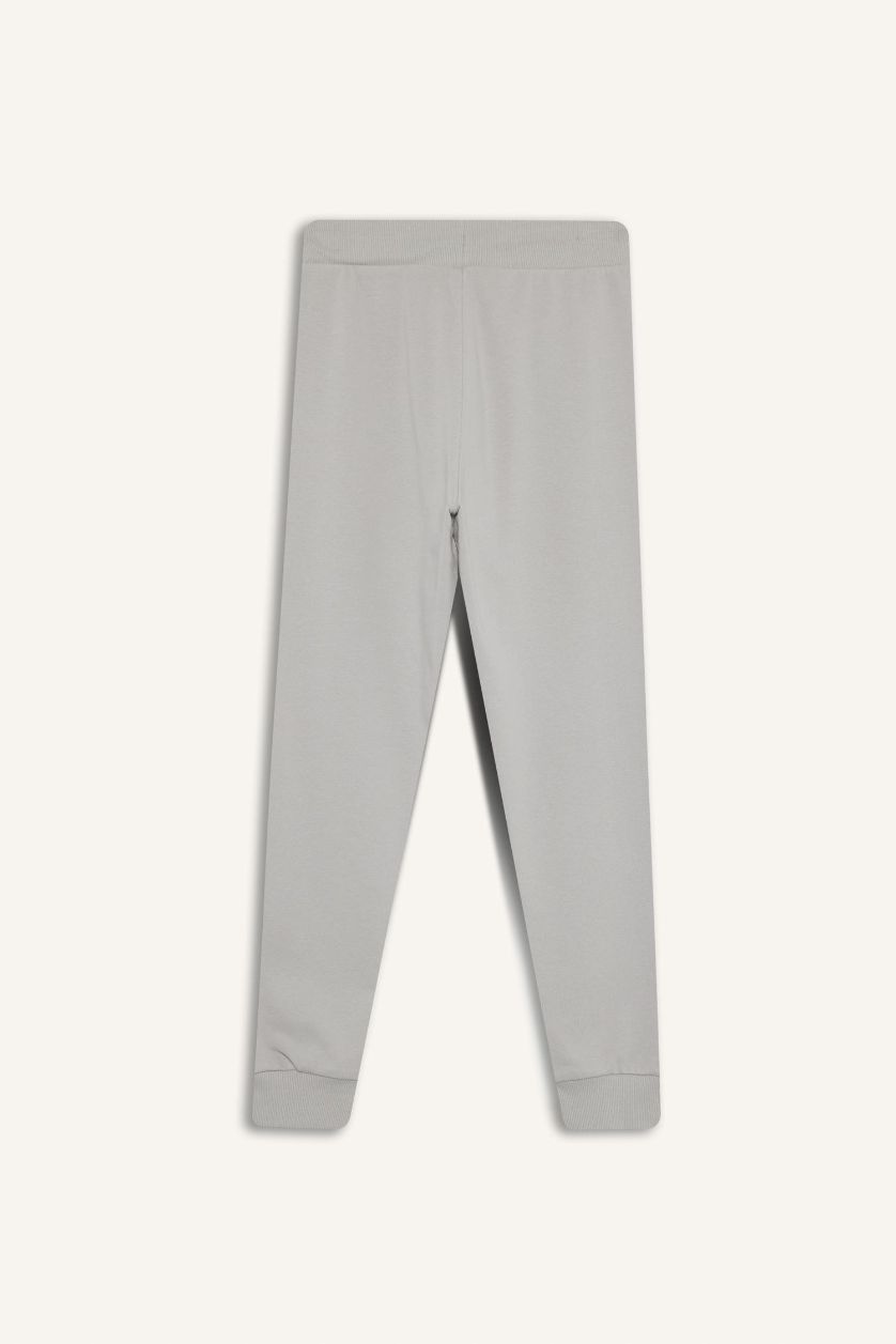 Erkek Çocuk - Genç Erkek Açık Gri Beli Lastikli Jogger Eşofman Altı Erkek Çocuk