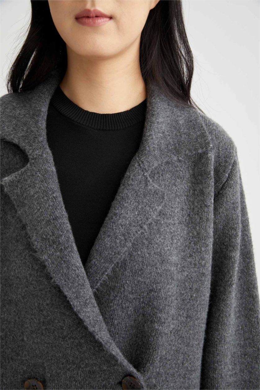 نساء أنثرا جاكيت اوفر سايز بياقة V