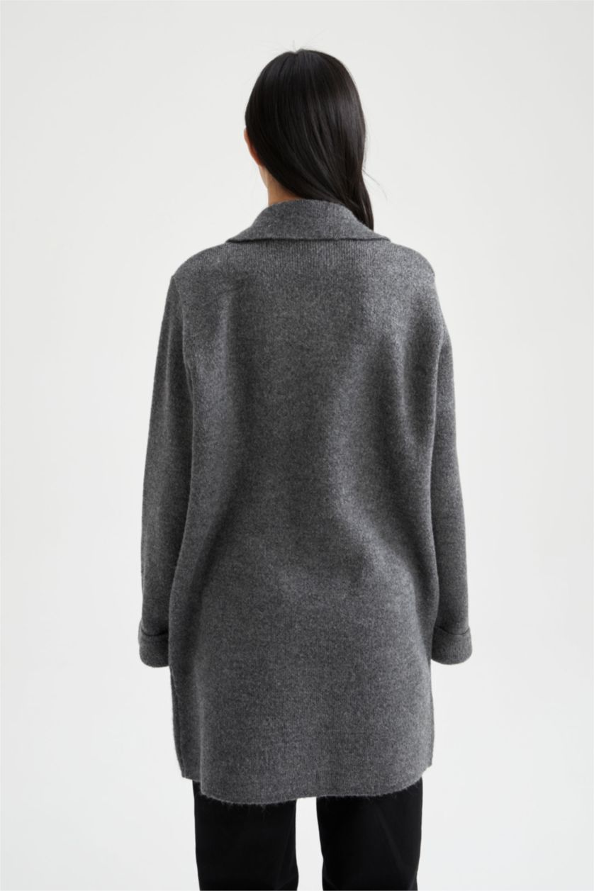 نساء أنثرا جاكيت اوفر سايز بياقة V